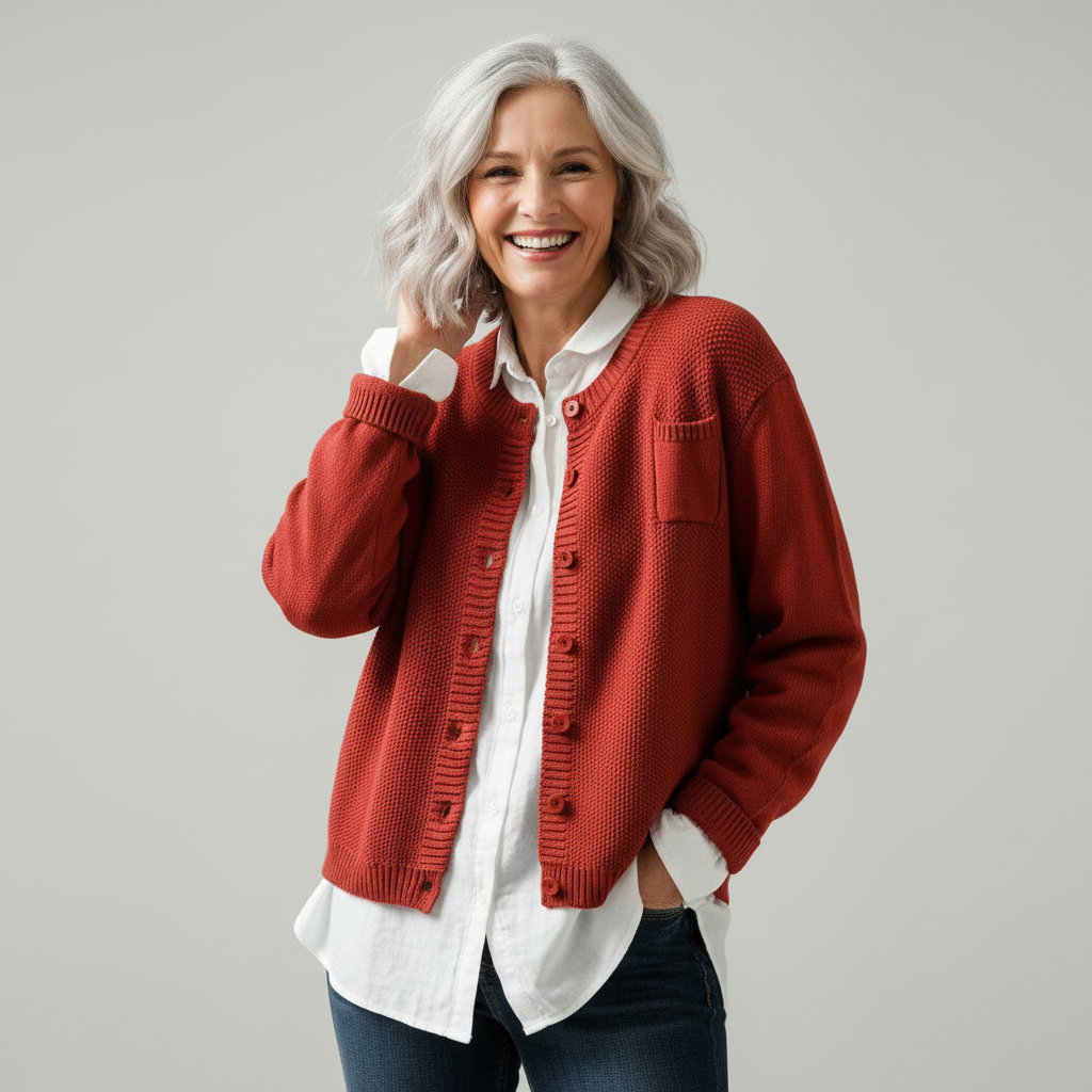 Grainne – Cosy Knit Button-Up Cardigan