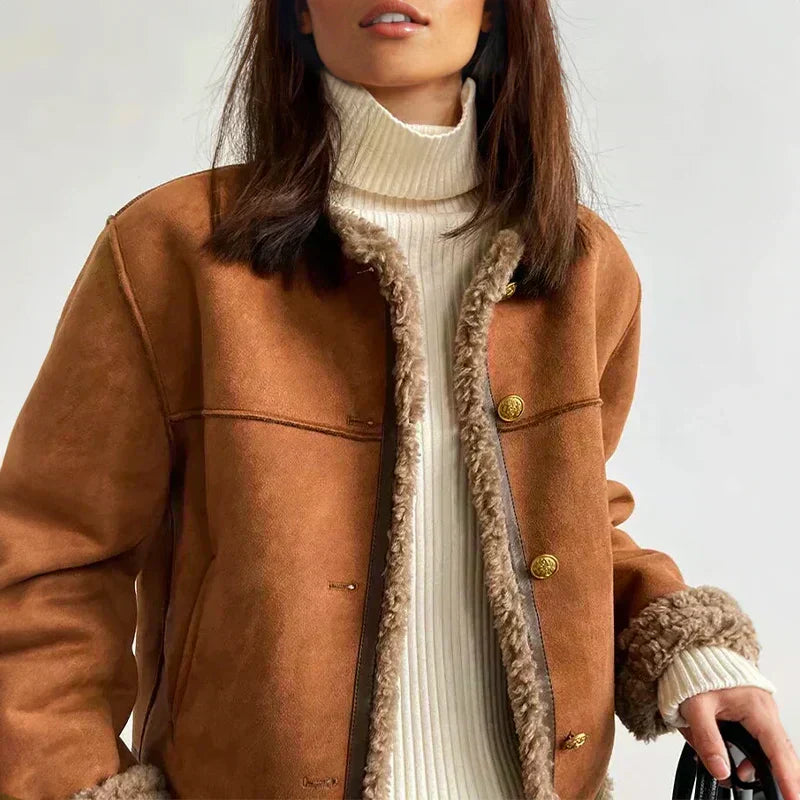 Eugenie – Elegant Cosy Faux-Shearling Jacket