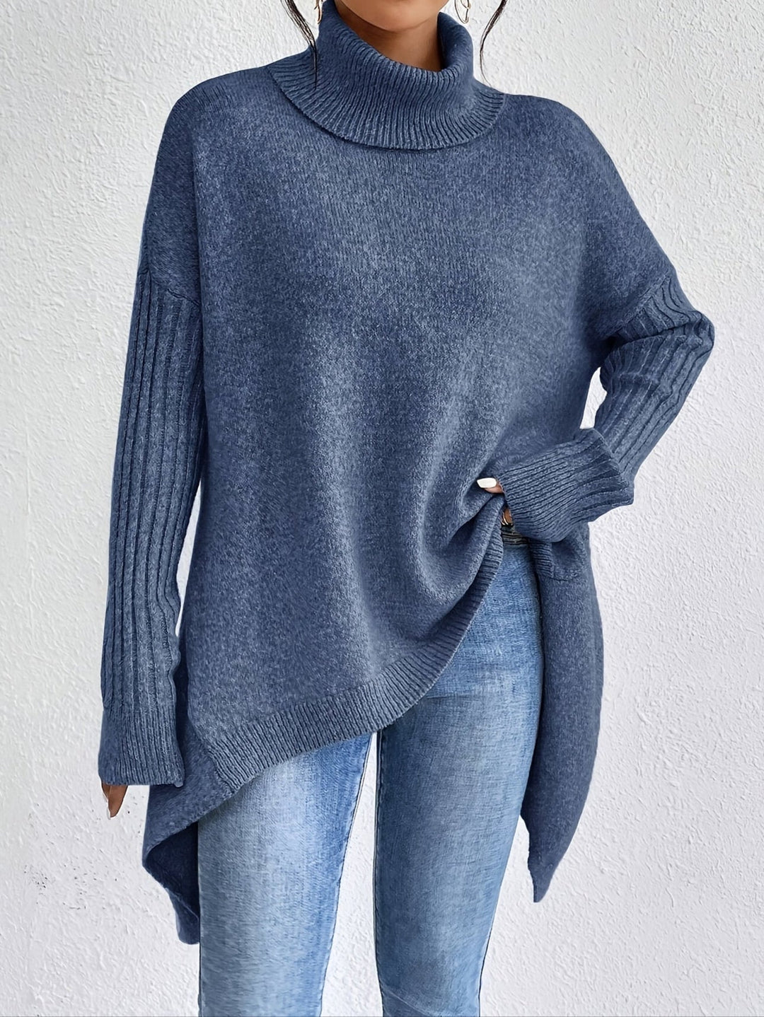 Nicola – Oversized Turtleneck Knit Jumper