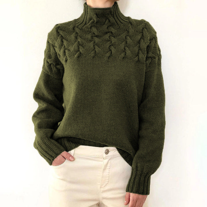 Hazel – Cable-Knit Turtleneck Jumper