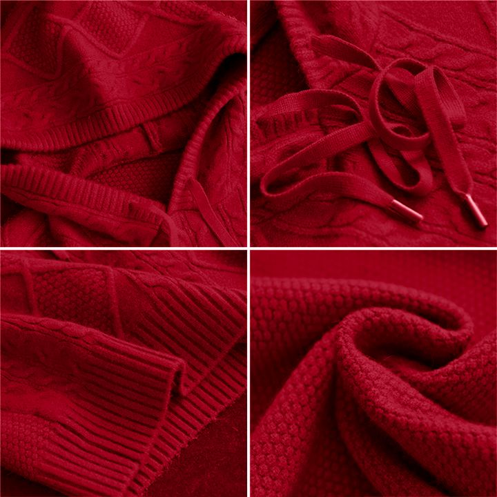 Veronica – Cable Knit Hooded Jumper