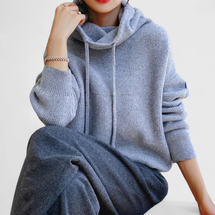 Kerensa – Relaxed Knit Hooded Pullover