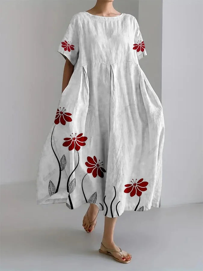 Bernadette – Floral Print Relaxed Midi Dress