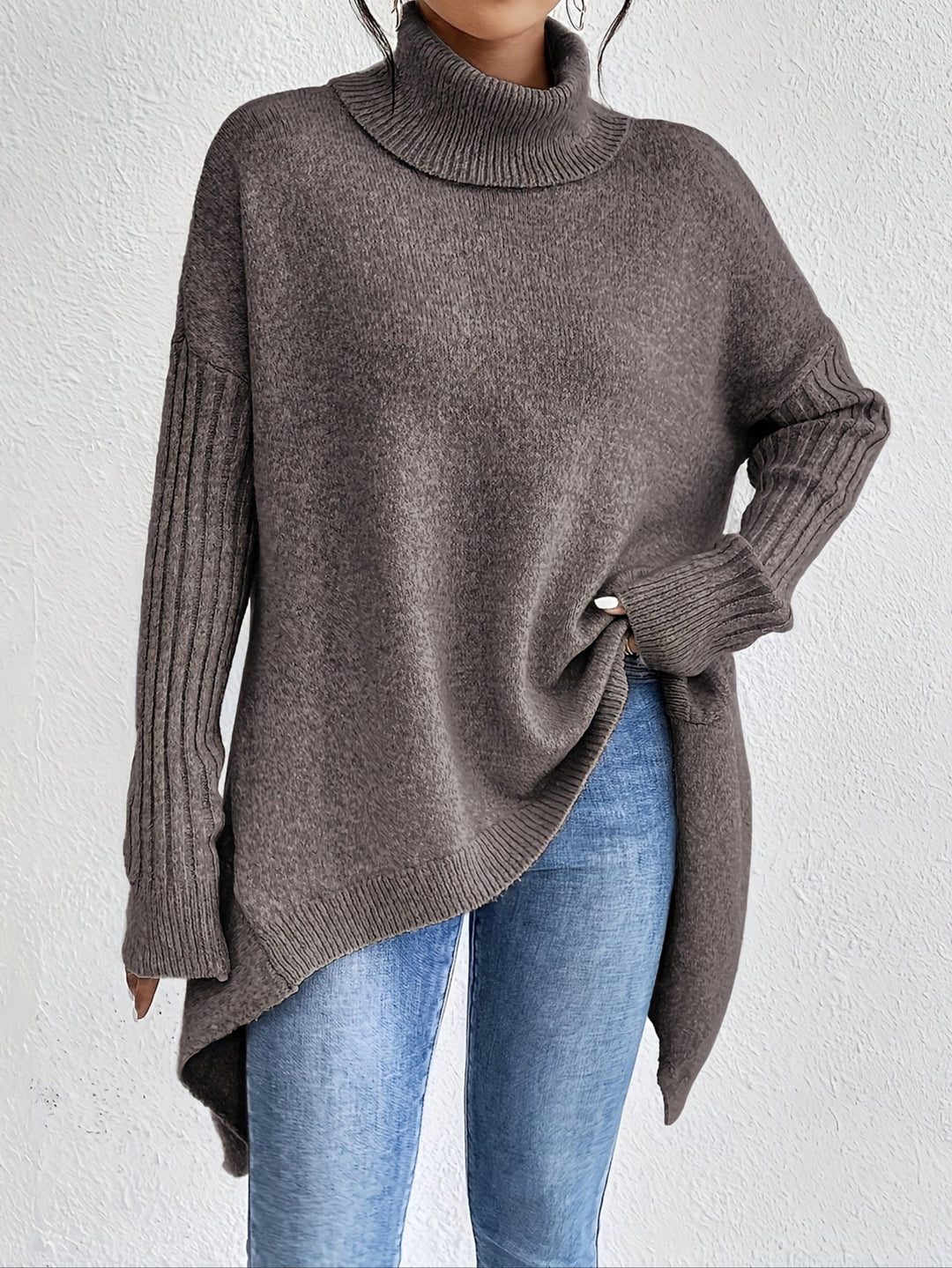 Nicola – Oversized Turtleneck Knit Jumper