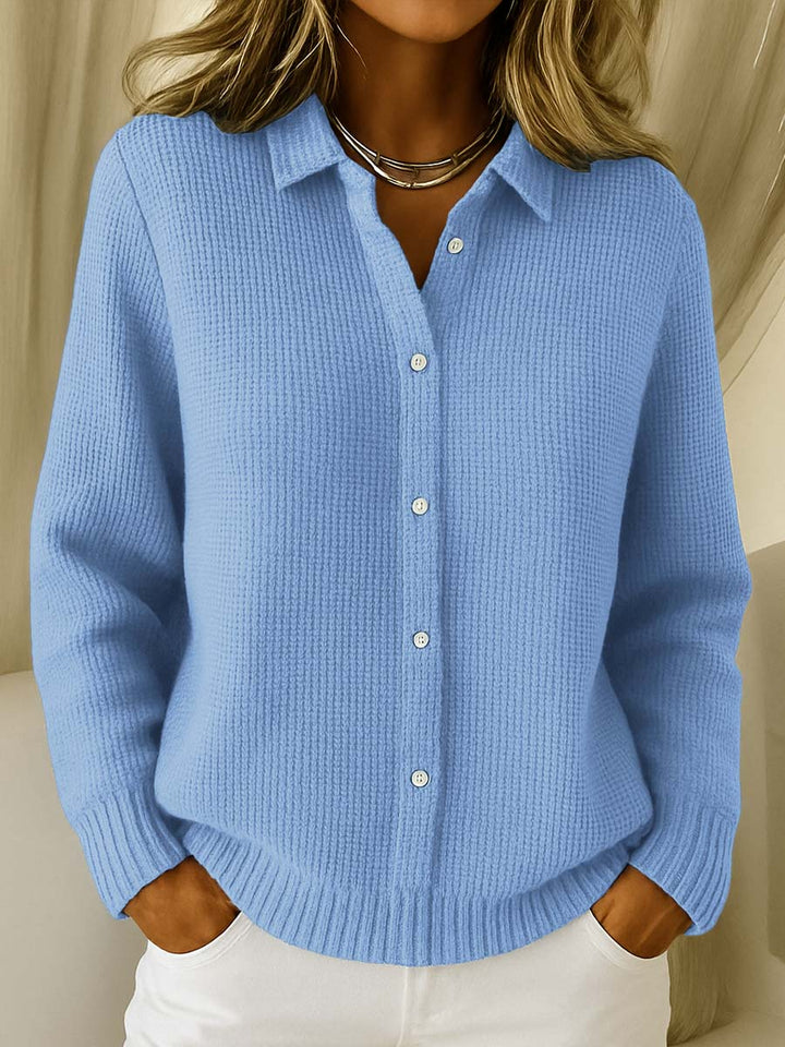 Belinda – Textured Knit Button-Up Cardigan