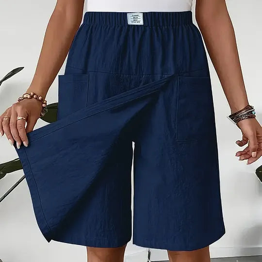 Lowri – Relaxed Wide Leg Casual Shorts