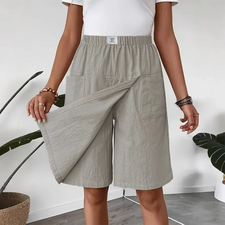 Lowri – Relaxed Wide Leg Casual Shorts