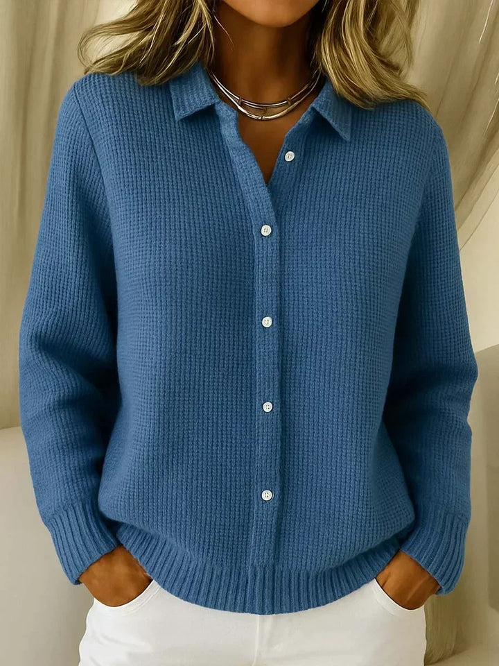 Belinda – Textured Knit Button-Up Cardigan