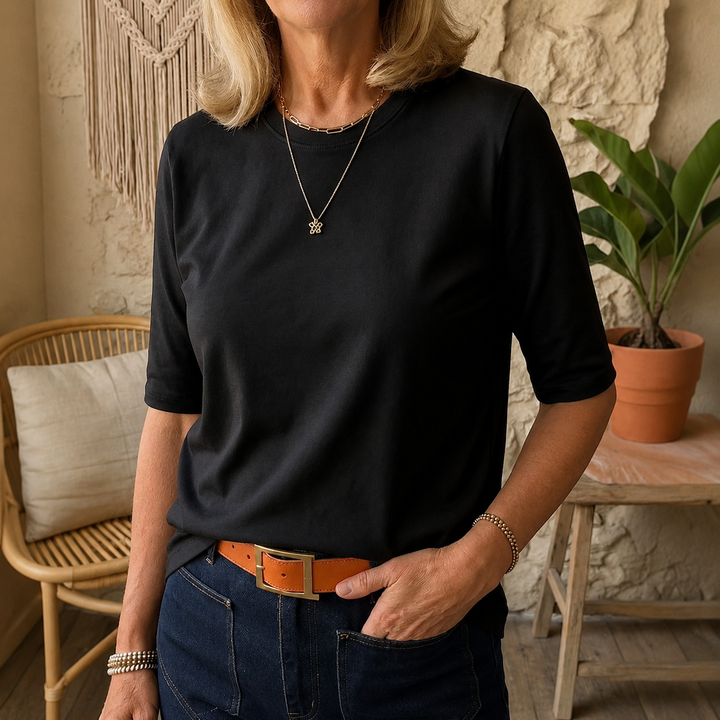 Tabitha – Relaxed Three-Quarter Sleeve Top