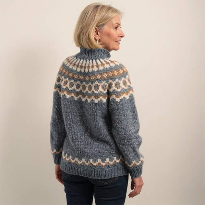 Pamela – Fair Isle Knit Turtleneck Jumper