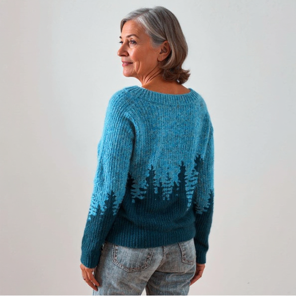 Tessa – Forest Print Knit Jumper