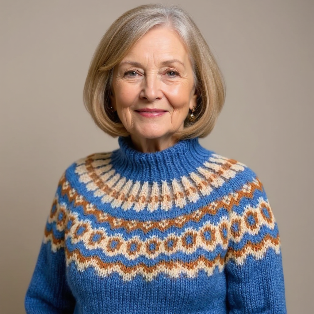 Pamela – Fair Isle Knit Turtleneck Jumper
