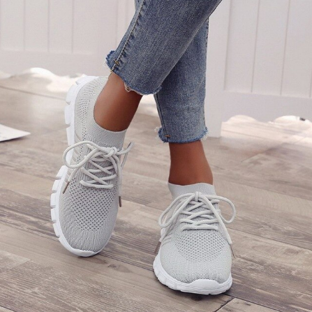Fiona – Lightweight Lace-Up Knit Trainers