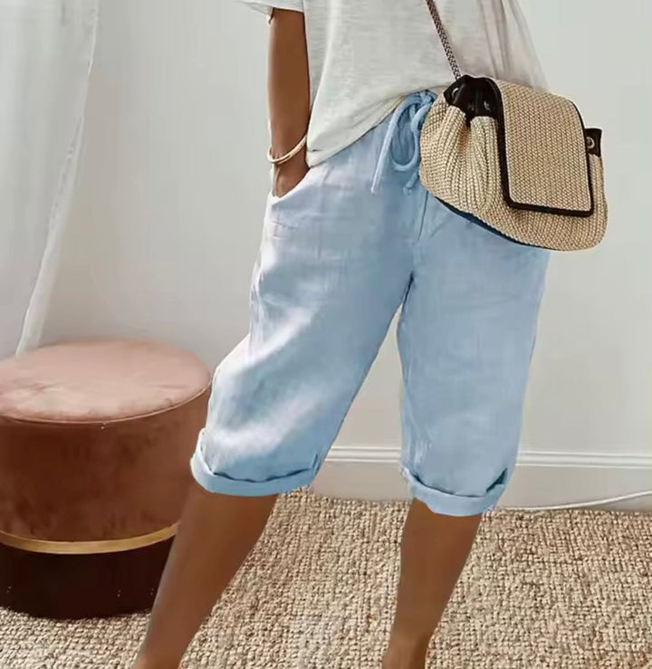 Natasha | Linen Full Shorts