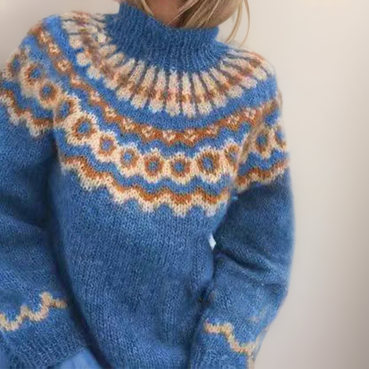 Pamela – Fair Isle Knit Turtleneck Jumper