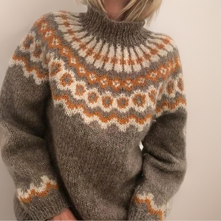 Pamela – Fair Isle Knit Turtleneck Jumper