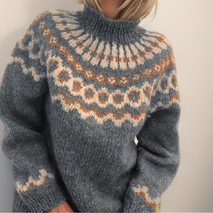 Pamela – Fair Isle Knit Turtleneck Jumper