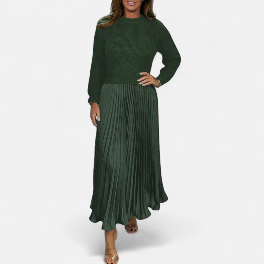 Karlee | Maxi Dress with Jumper and Pleated Skirt