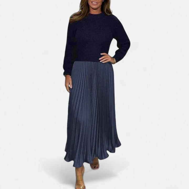 Karlee | Maxi Dress with Jumper and Pleated Skirt