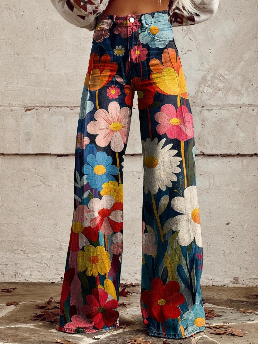 Sadie | Floral Wide Trousers