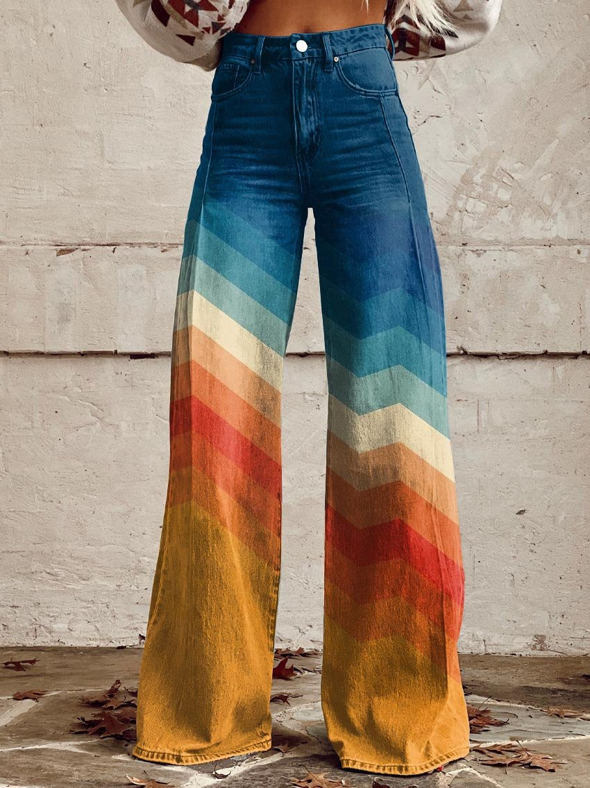 Jessa | Elegant Retro Zigzag Trousers