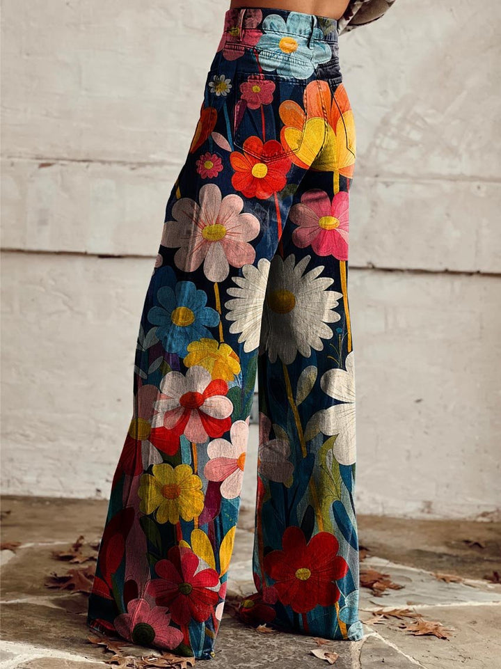 Sadie | Floral Wide Trousers