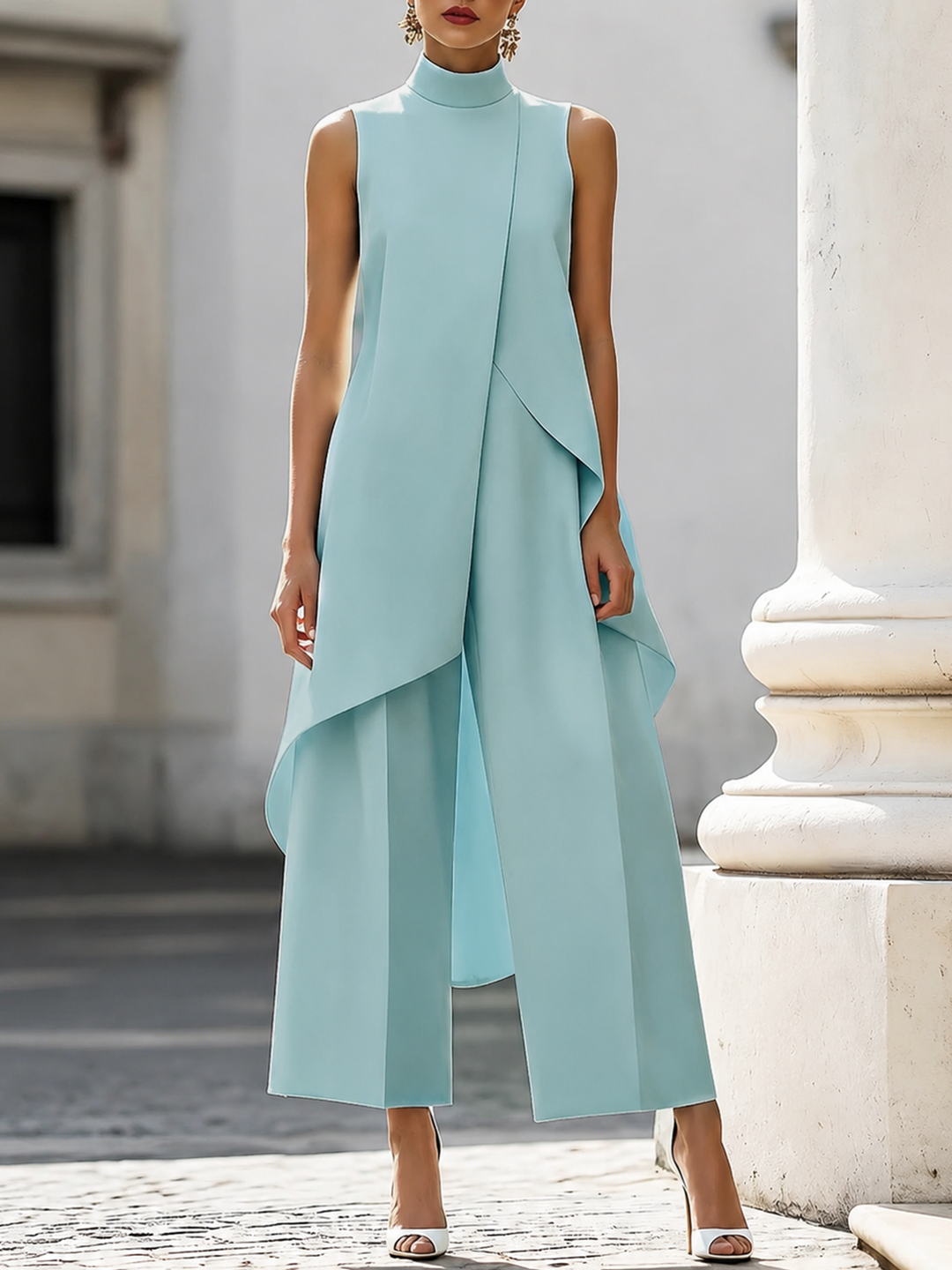 Tabitha – Asymmetric Panel Wide-Leg Set