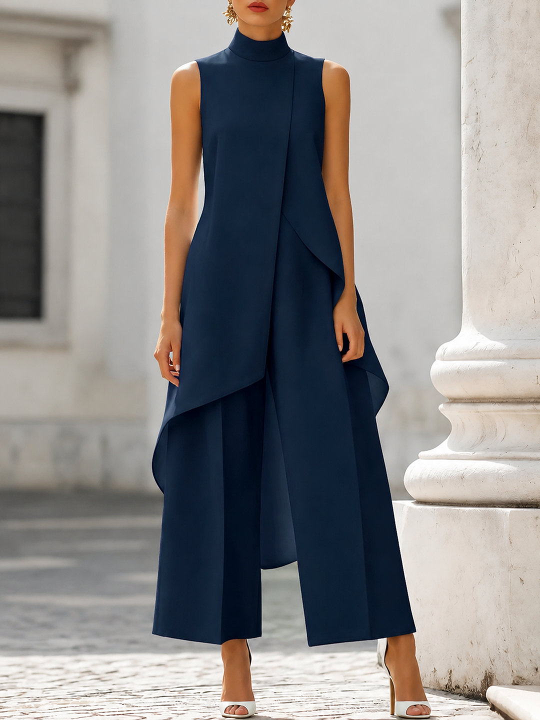Tabitha – Asymmetric Panel Wide-Leg Set