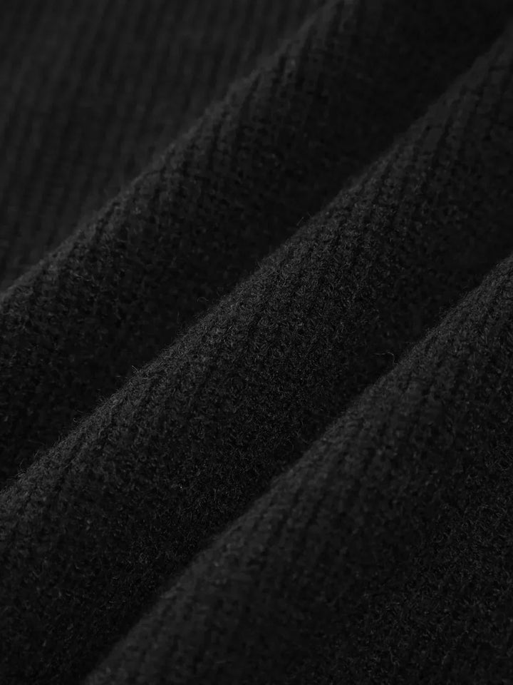 Mhairi – Oversized Ribbed Jumper with Whipstitch Detail