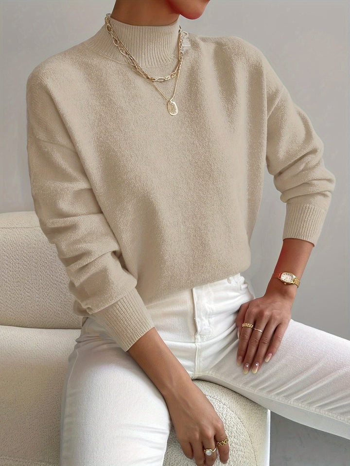 Verity – Mock Neck Knit Jumper