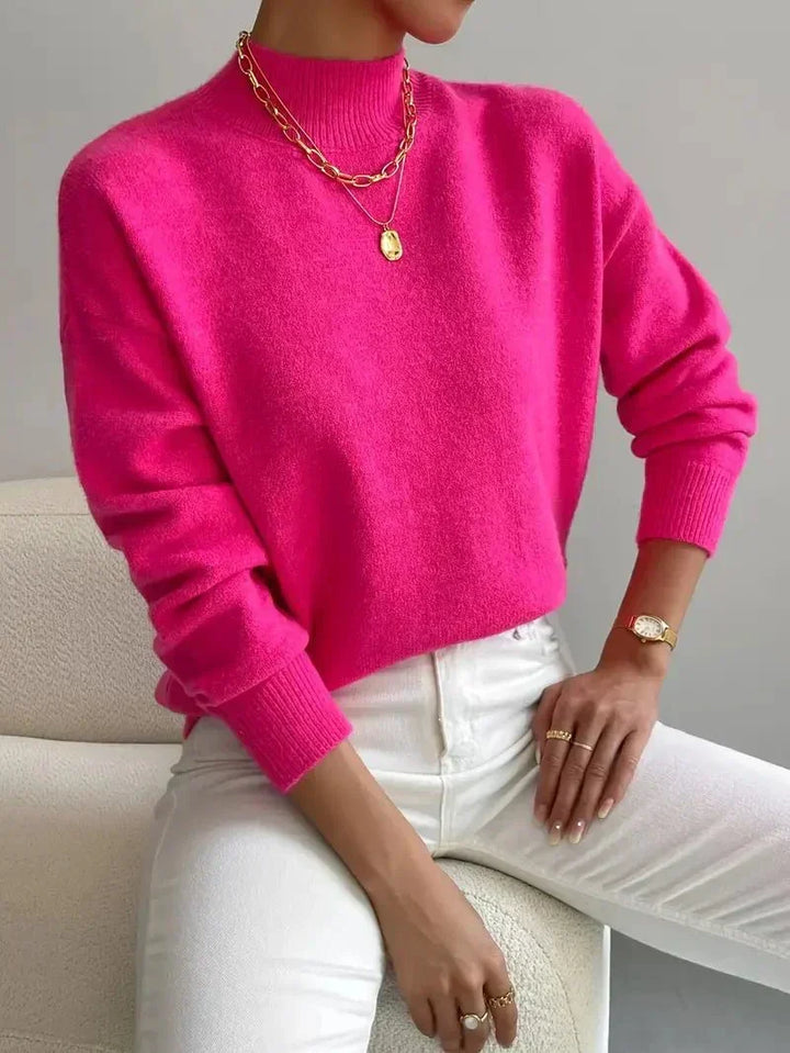 Verity – Mock Neck Knit Jumper