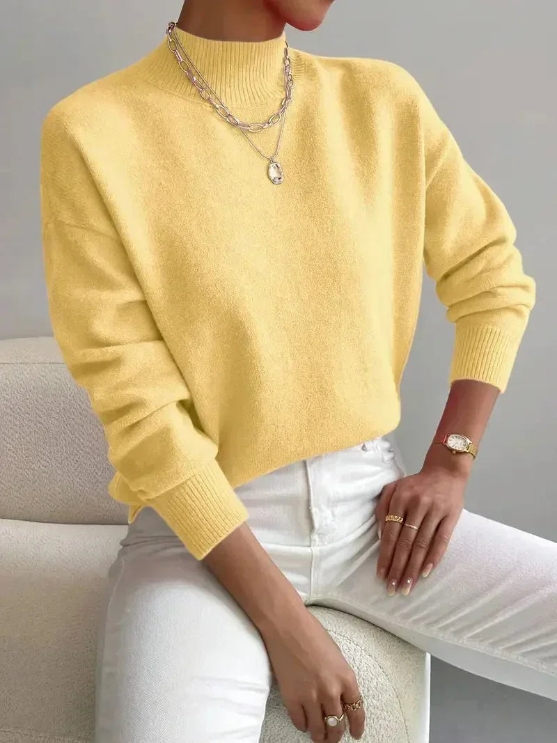 Verity – Mock Neck Knit Jumper