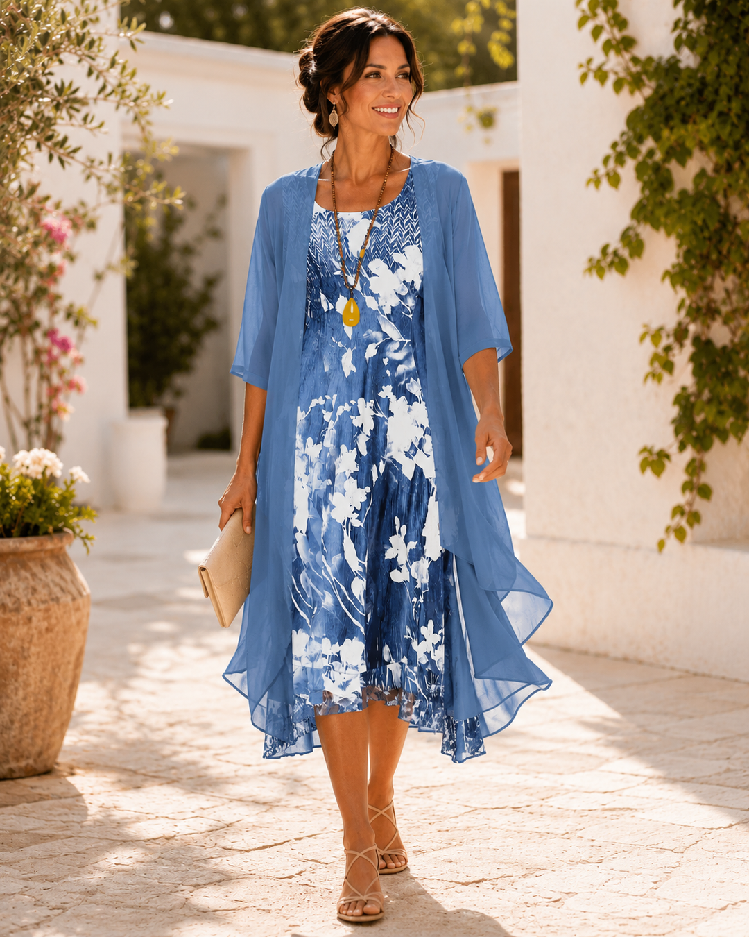 Rosemary – Floral Two Layer Midi Dress