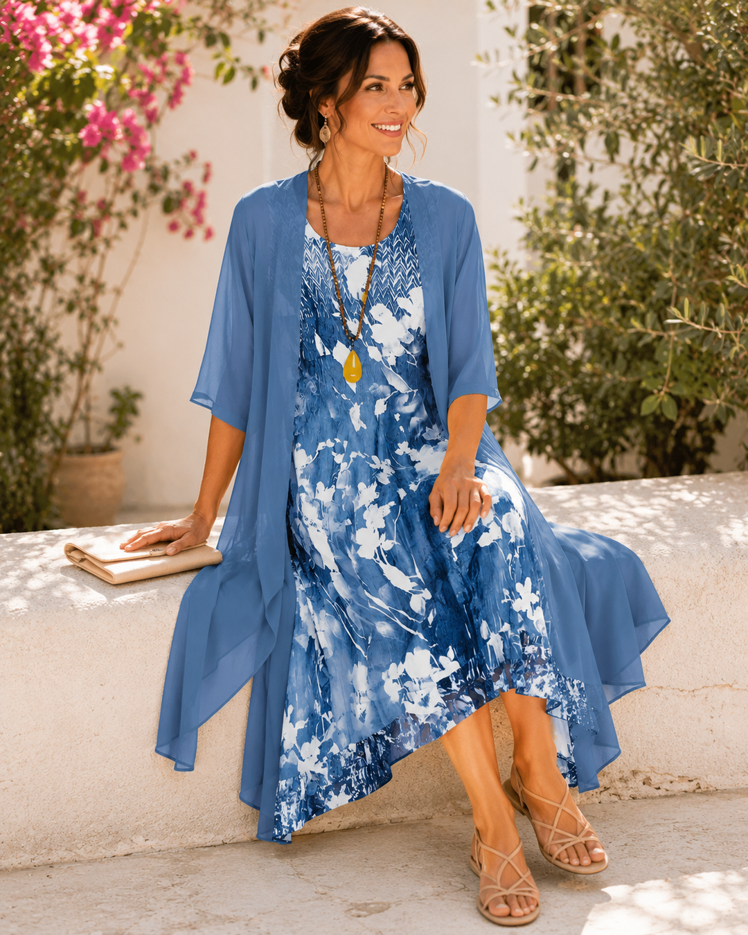 Rosemary – Floral Two Layer Midi Dress