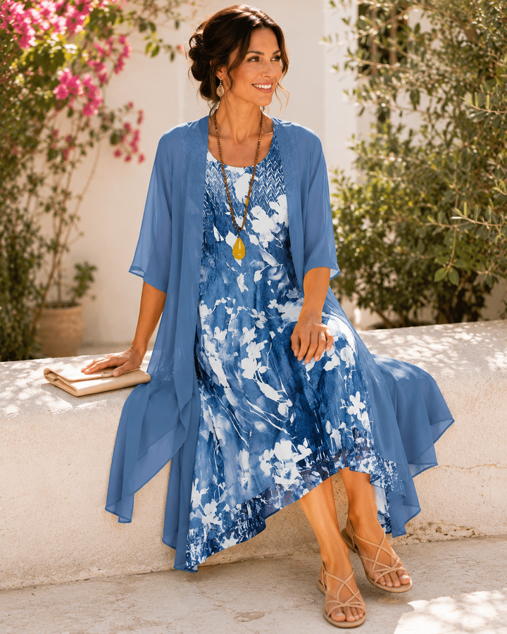 Rosemary – Floral Two Layer Midi Dress