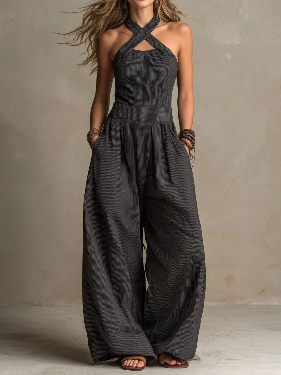 Susannah – Wide-Leg Halter Jumpsuit
