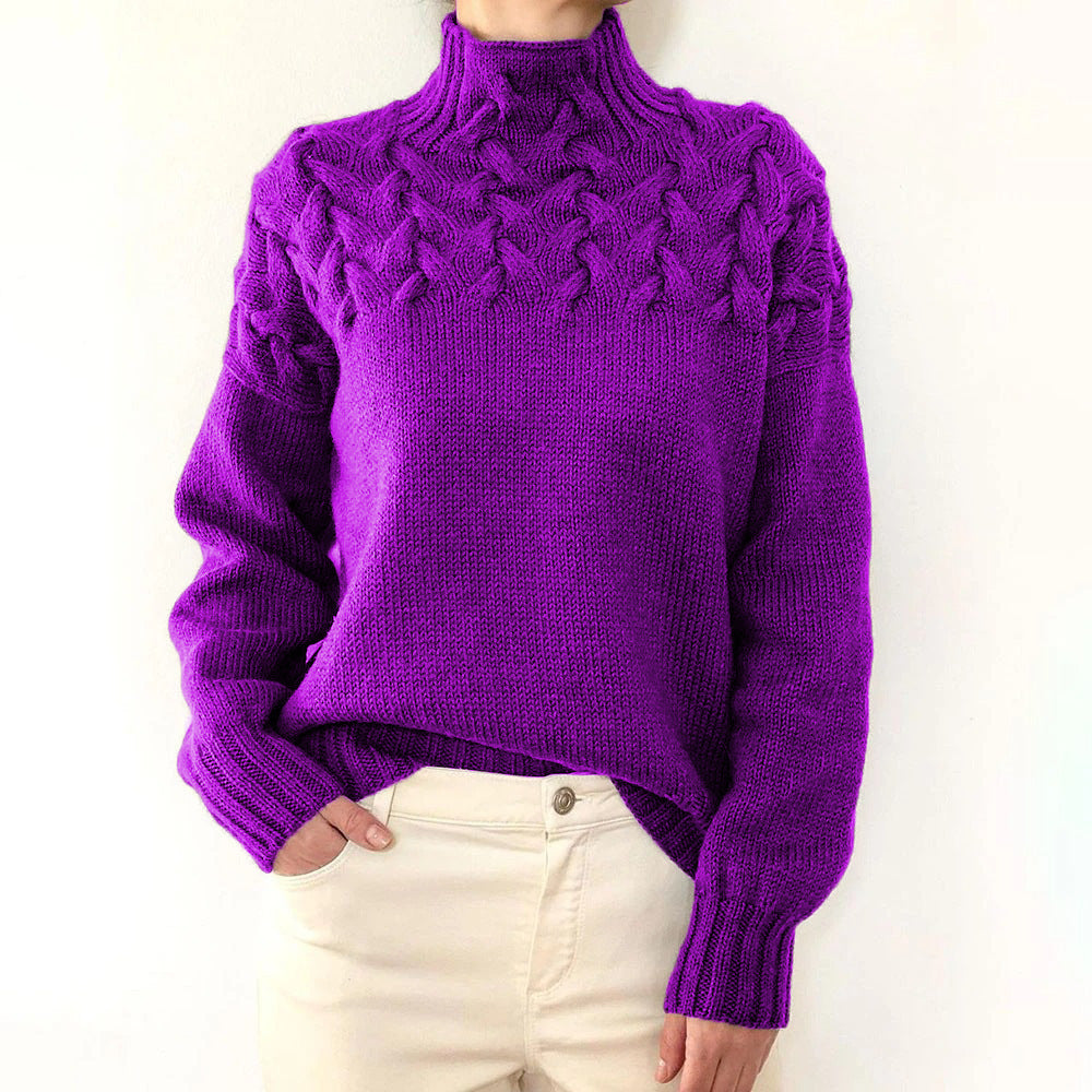 Hazel – Cable-Knit Turtleneck Jumper