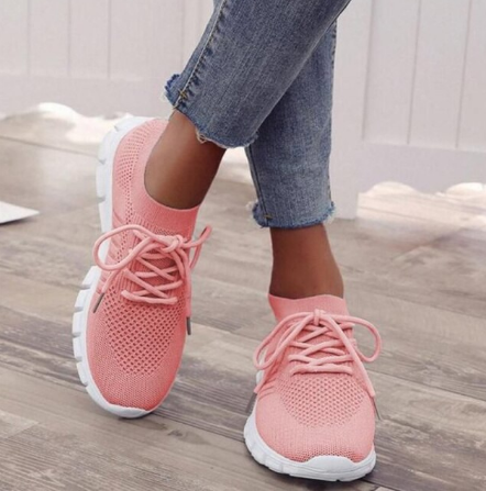 Fiona – Lightweight Lace-Up Knit Trainers