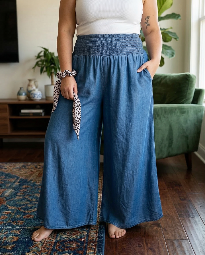 Anya | Smocked Waist Trousers