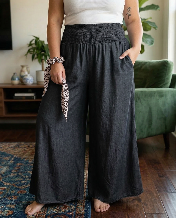 Anya | Smocked Waist Trousers