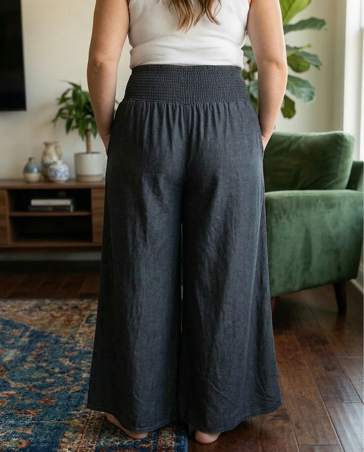 Anya | Smocked Waist Trousers