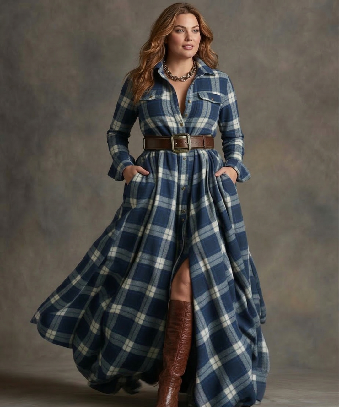Piper | Belted Midi Dress