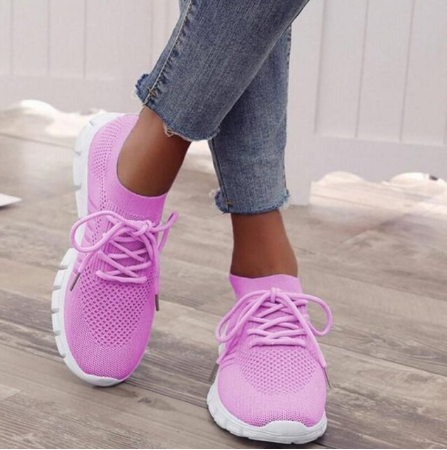 Fiona – Lightweight Lace-Up Knit Trainers