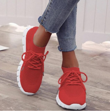 Fiona – Lightweight Lace-Up Knit Trainers