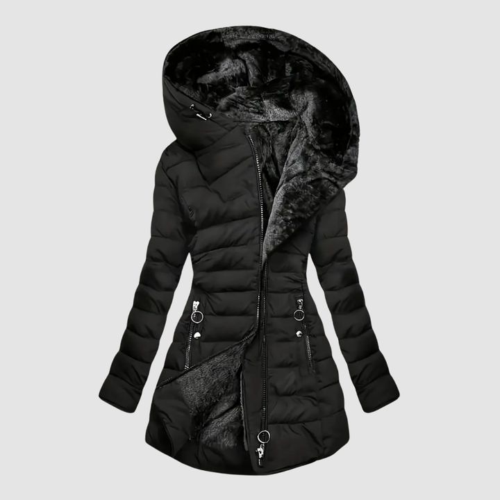 Ida – Quilted Faux-Fur-Lined Hooded Coat