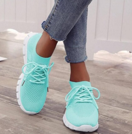 Fiona – Lightweight Lace-Up Knit Trainers