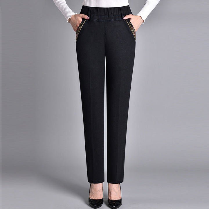 Samaria | Women's Jeans with Side Pockets and Elastic Waist