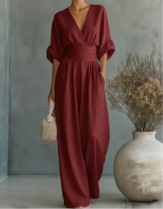 Nerys – Wide-Leg Belted Jumpsuit