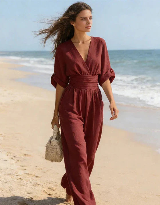 Nerys – Wide-Leg Belted Jumpsuit