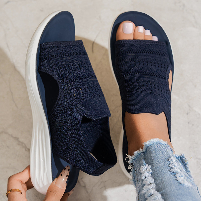 Gladys – Breathable Knit Platform Sandals